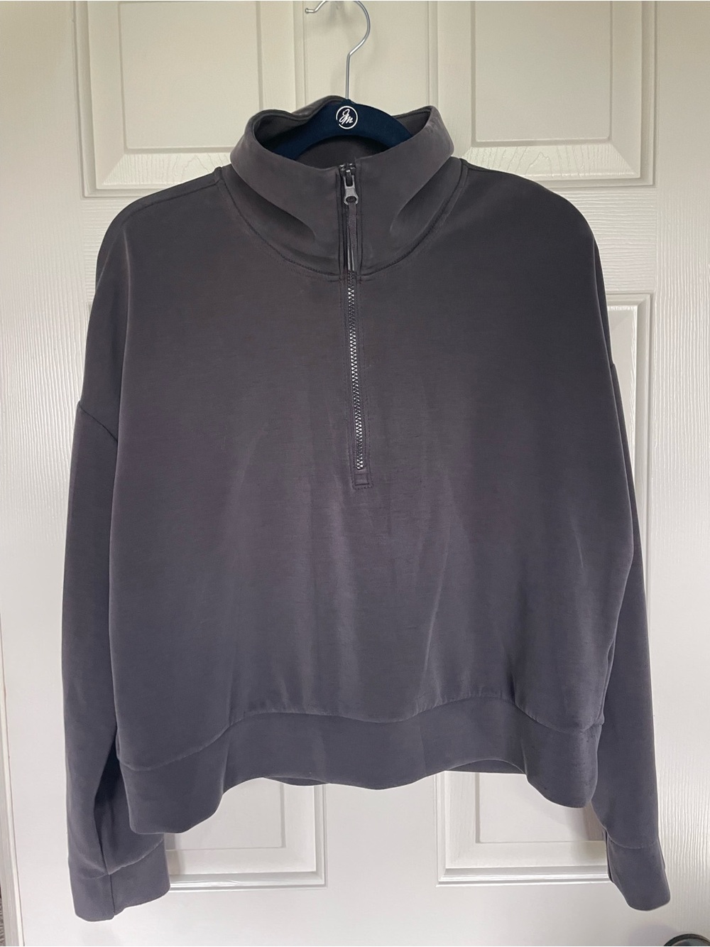 Women's Charcoal Half-Zip Pullover Sweater